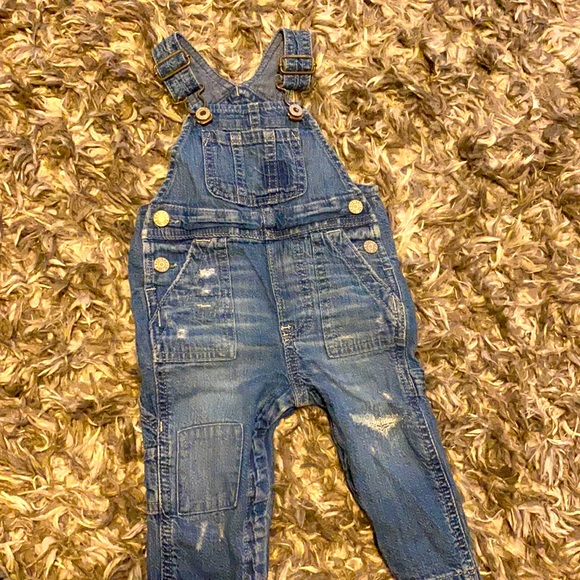 GAP Baby Denim Overalls - Picture 1 of 3